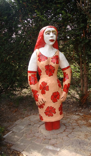 buitenbeeld bloemenvrouw